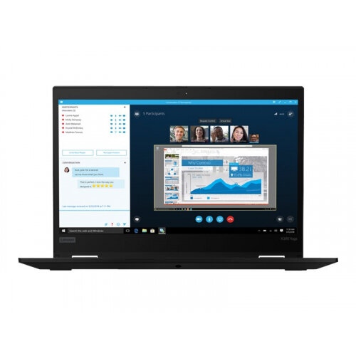 Lenovo ThinkPad X390 Yoga 20NN - Flip design - Core i5 8265U / 1.6 GHz - Win 10 Pro 64-bit - 8 GB RAM - 256 GB SSD TCG Opal Encryption 2, NVMe - 13.3" IPS touchscreen 1920 x 1080 (Full HD) - UHD Graphics 620 - Wi-Fi, Bluetooth - black - kbd: English 