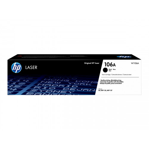 HP 106A - Black - original - toner cartridge (W1106A) - for Laser 107, MFP 135, MFP 137; LaserJet MFP 135, MFP 137 HP 106A - Black - original - toner cartridge (W1106A) - for Laser 107, MFP 135, MFP 137; LaserJet MFP 135, MFP 137