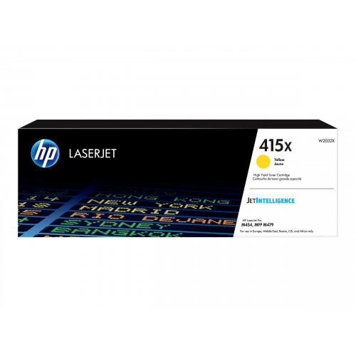 HP 415X - High Yield - yellow - original - LaserJet - toner cartridge (W2032X) - for Color LaserJet Pro M454, MFP M479