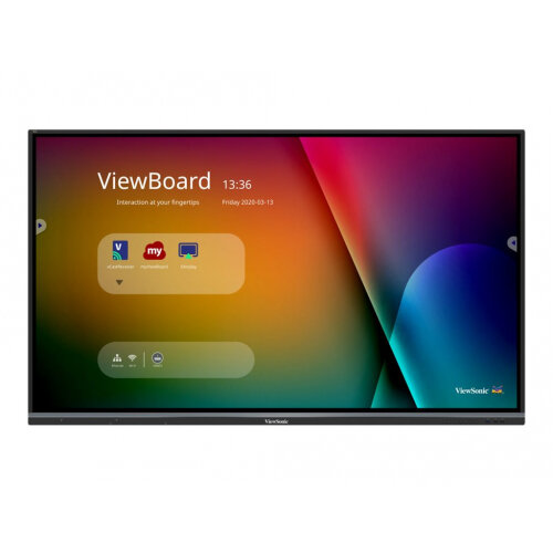 ViewSonic ViewBoard IFP7550-3 - 75" Diagonal Class (74.5" viewable) LED display - interactive - with optional slot-in PC capability and touchscreen (multi touch) - 4K UHD (2160p) 3840 x 2160 - D-LED Backlight