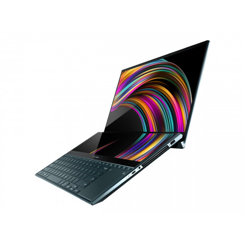 ASUS ZenBook Pro Duo UX581LV H2024R - Core i9 10980HK / 2.4 GHz - Win 10 Pro - 32 GB RAM - 1 TB SSD NVMe - 15.6&uot; OLED touchscreen 3840 x 2160 (Ultra HD 4K) - GF RTX 2060 / UHD Graphics - Bluetooth, Wi-Fi - celestial blue ASUS ZenBook Pro Duo UX581LV H2024R - Core i9 10980HK / 2.4 GHz - Win 10 Pro - 32 GB RAM - 1 TB SSD NVMe - 15.6&uot; OLED touchscreen 3840 x 2160 (Ultra HD 4K) - GF RTX 2060 / UHD Graphics - Bluetooth, Wi-Fi - celestial blue