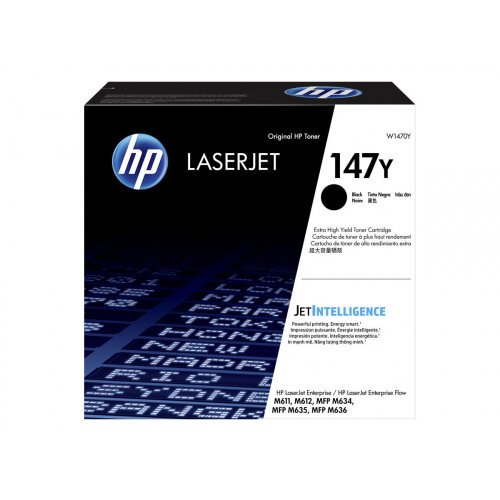 HP 147Y - Extra High Yield - black - original - LaserJet - toner cartridge (W1470Y) - for LaserJet Enterprise MFP M635; LaserJet Enterprise Flow MFP M634, MFP M635, MFP M636 HP 147Y - Extra High Yield - black - original - LaserJet - toner cartridge (W1470Y) - for LaserJet Enterprise MFP M635; LaserJet Enterprise Flow MFP M634, MFP M635, MFP M636