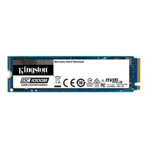 Kingston Data Center DC1000B - Solid state drive - encrypted - 480 GB - internal - M.2 2280 - PCI Express 3.0 x4 (NVMe) - 256-bit AES - Self-Encrypting Drive (SED) Kingston Data Center DC1000B - Solid state drive - encrypted - 480 GB - internal - M.2 2280 - PCI Express 3.0 x4 (NVMe) - 256-bit AES - Self-Encrypting Drive (SED)