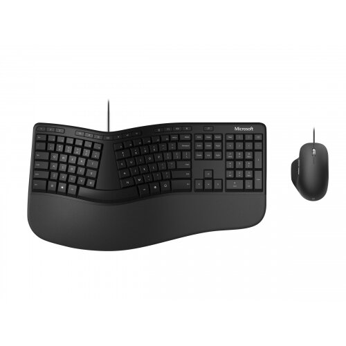 Microsoft Ergonomic Desktop - For Business - keyboard and mouse set - USB - UK - black