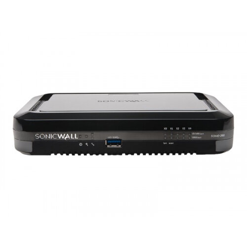 SonicWall SOHO 250 Wireless-N - Security appliance - with 3 years SonicWALL Advanced Gateway Security Suite - GigE - Wi-Fi - Dual Band - SonicWall Promotional Tradeup