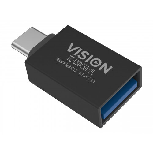 Vision Professional - USB adapter - USB-C (M) to USB Type A (F) - USB 3.0 - black Vision Professional - USB adapter - USB-C (M) to USB Type A (F) - USB 3.0 - black