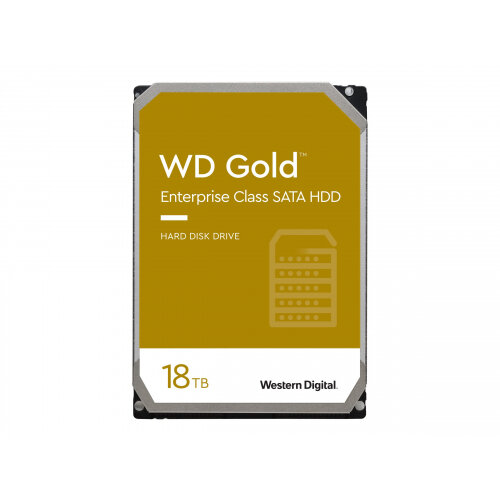 WD Gold Enterprise-Class Hard Drive WD181KRYZ - Hard drive - 18 TB - internal - 3.5" - SATA 6Gb/s - 7200 rpm - buffer: 512 MB