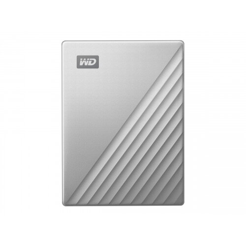 WD My Passport Ultra WDBC3C0020BSL - Hard drive - encrypted - 2 TB - external (portable) - USB 3.0 (USB-C connector) - 256-bit AES - silver