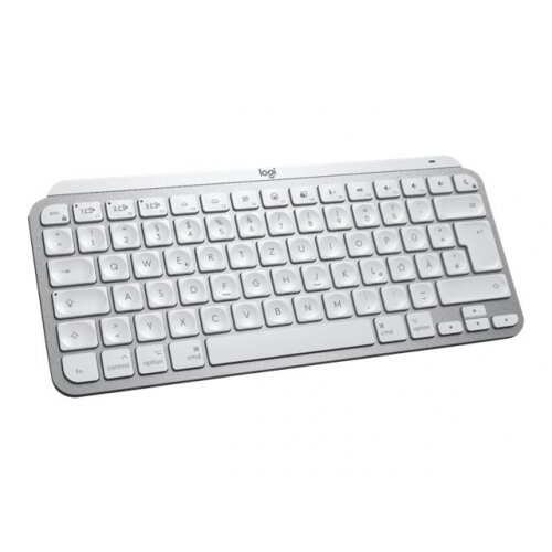 Logitech MX Keys Mini for Mac - Keyboard - backlit - Bluetooth - QWERTY - UK - pale grey - for Apple 10.2-inch iPad; 10.5-inch iPad Air; 10.9-inch iPad Air; iPhone 11, 12, 13, SE