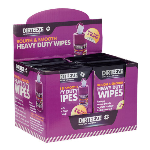 Dirteeze Pack of 2 Rough & Smooth Wipes Twin Sachet Ref DZRS2 [50 Wipes x2]