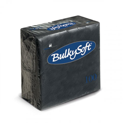 Cocktail Napkin 240x240mm 2-Ply Black Pack of 100 32204