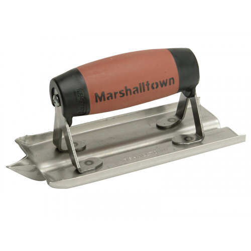 Marshalltown M180D Stainless Steel Groover Trowel DuraSoft Handle 6x3in