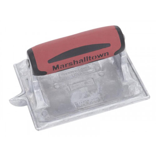 Marshalltown M835D Heavy-Duty Zinc Groover Trowel DuraSoft Handle 6x4.1/2in