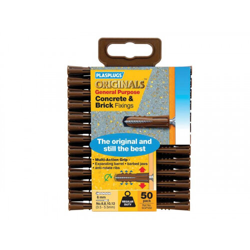 Plasplugs SGP550 Originals General-Purpose Fixings (Pack 50)