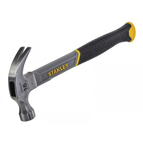STANLEY Curved Claw Hammer Fibreglass Shaft 450g (16oz)