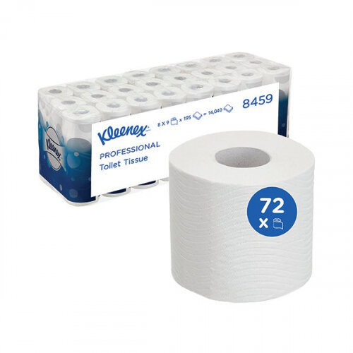 Kleenex Pack of 72 3Ply Toilet Rolls Toilet Tissue Sheets White 8459