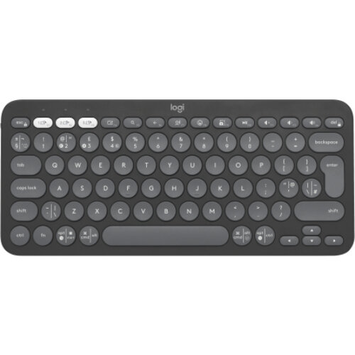 Logitech Pebble Keys 2 K380s keyboard RF Wireless + Bluetooth QWERTY UK English Graphite