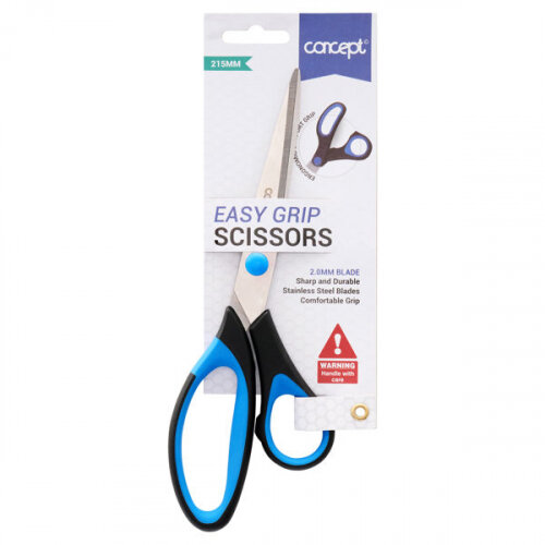 Concept 21.5cm Easy Grip Scissors - Comfortable Cutting Tool