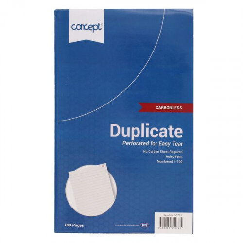 Concept 8X5 Inch Carbonless Duplicate Book 100 Pages - Efficient Record Keeping