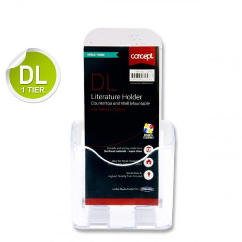 Concept DL Literature Holder - Single Tier - Small Brochure Display