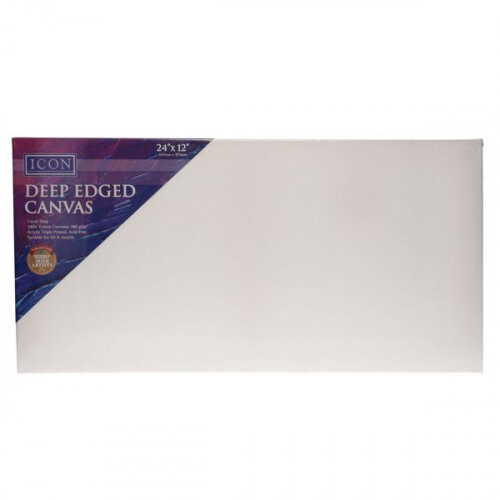Icon 24X12 Inch Deep Edged Canvas - Ready For Artwork