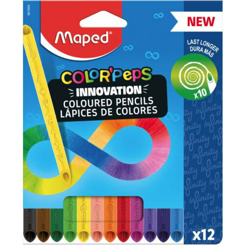 Maped Pack of 12 Colorpeps Colouring Pencils Infinity - Endless Creativity for Young Artists