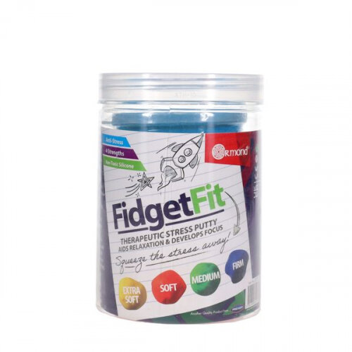Ormond Fidget Fit Therapeutic Stress Putty Pack of 4 - Perfect for Focus and Stress Relief