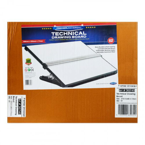 Premier A3 Universal Technical Drawing Board with Parallel Motion - Ideal for Architects
