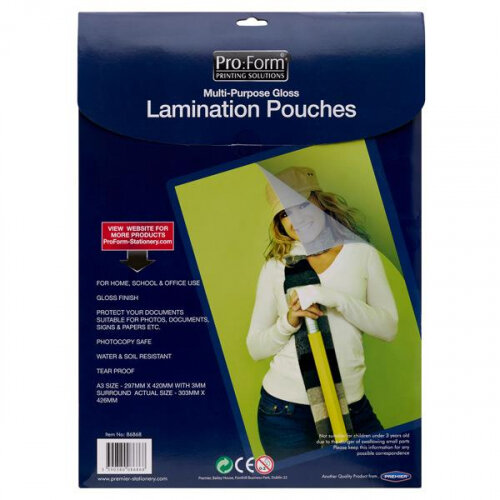 Pro:Form A3 Laminating Pouches Pack of 25 - Pro:Form tect Documents with High-Quality Lamination
