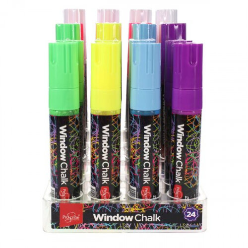Proscribe Window Chalk Marker 25g Assorted Colours - Vibrant and Eye-Catching for Displays