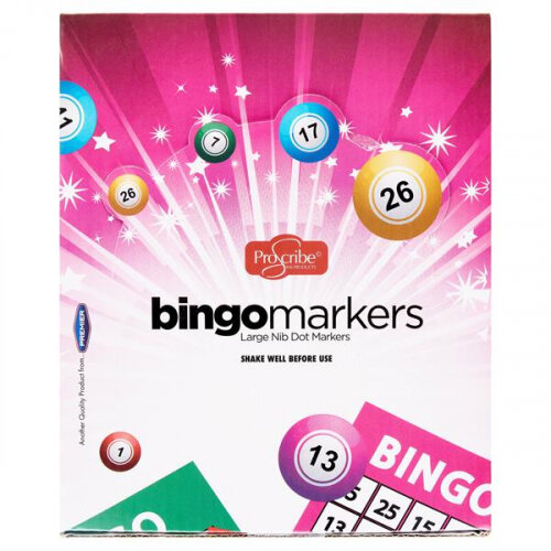 Proscribe Bingo Marker - Assorted Colours - Bold Marking Pens