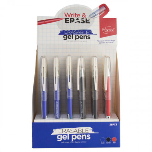 Proscribe Erasable Gel Pens Pack of Assorted Colours - Perfect for Mistake-Free Writing
