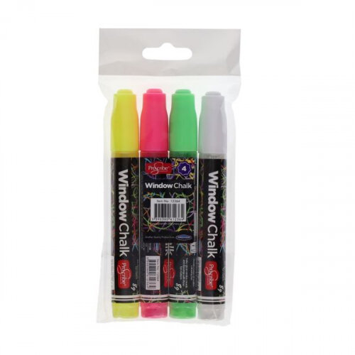 Proscribe Window Chalk Markers Pack of 4 8g - Perfect for Eye-Catching Messages