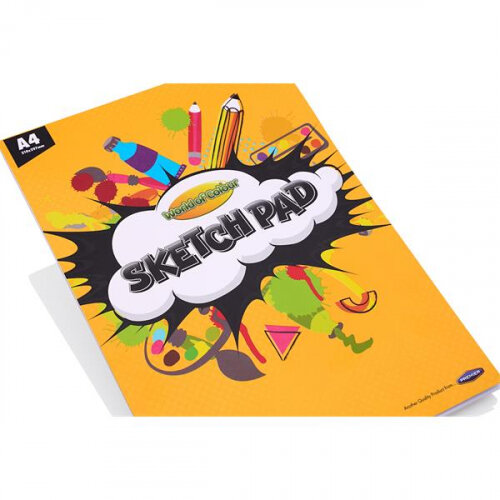 World of Colour Sketch Pad A4 - 90gsm, 30 Sheets - High-Quality Artist Paper