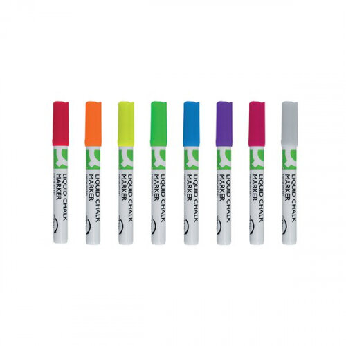 Q-Connect Chalk Markers Medium Tip Assorted Pack of 8