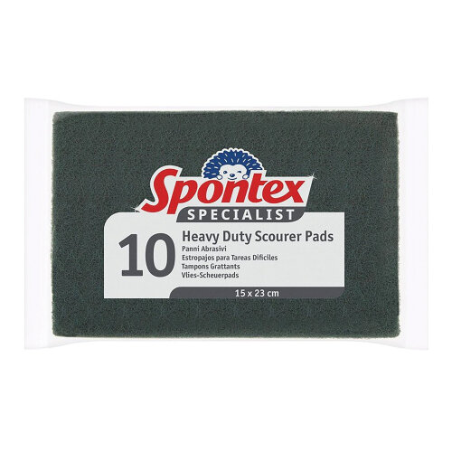 Spontex Pack of 10 Specialist Heavy Duty Pads Green 19500136