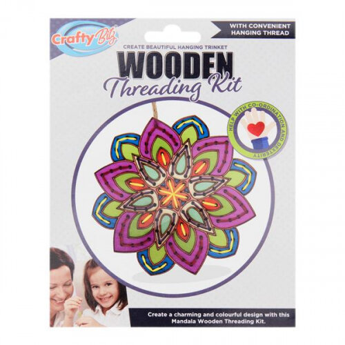 Crafty Bitz Wooden Threading Kit Mandala Design for Relaxing Crafts