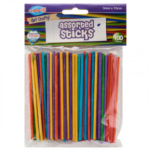 Crafty Bitz Color Assorted Sticks Versatile Crafting Material for Kids