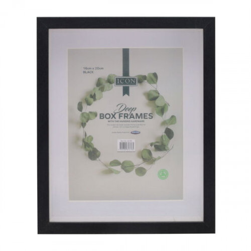 Icon 16X20Cm Deep Box Frame - Black Art & Craft Essentials for Projects and Decor