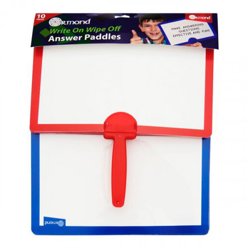 Ormond 0 Write On Wipe Off Answer Paddles - Reusable Classroom Tools