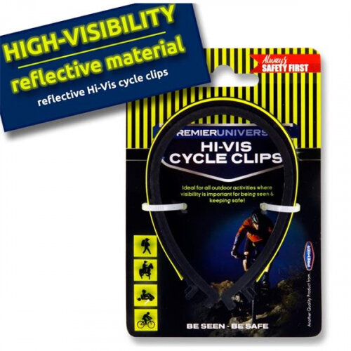 Reflective Clips * PREMIER UNIVERSAL HI-VIZ REFLECTIVE BICYCLE CLIPS - Hunt Office Ireland