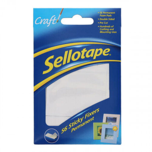 Sellotape Pack of  56 Sticky Fixers - Convenient Adhesive for Everyday Use