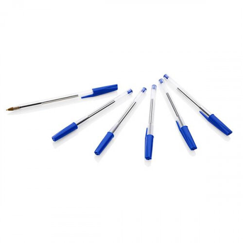 Proscribe Card 6 Ball Pens - Blue - Ideal for School & Office Use