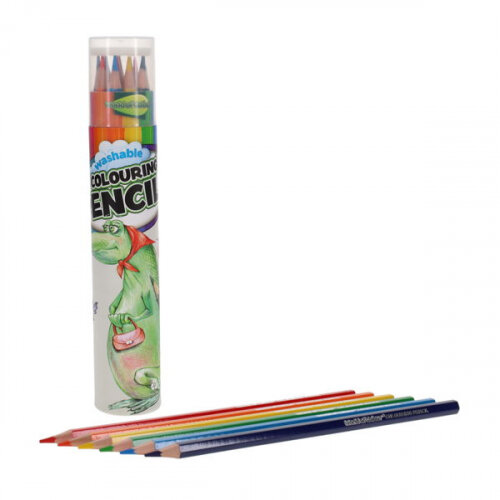 World Of Colour Pack of  12 Washable Colouring Pencils - Easy-to-Wash for Mess-Free Fun