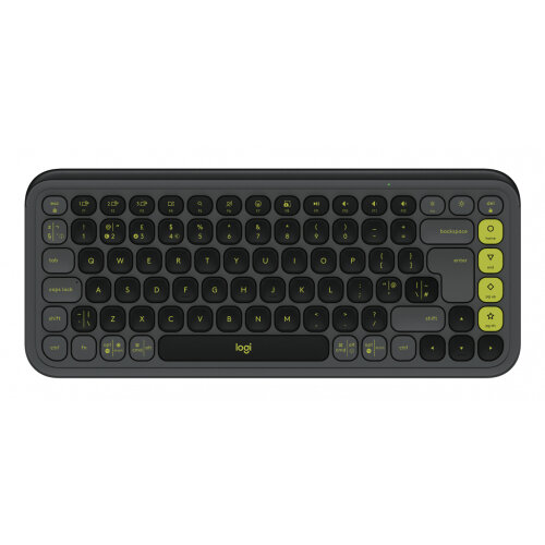 Logitech POP Icon Keys keyboard Universal Bluetooth QWERTY UK English Graphite, Green