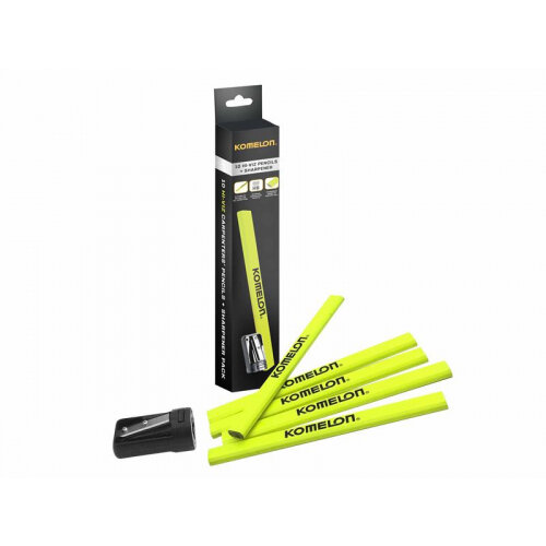 Carpenters Pencil and Sharpener Set, 10 Piece
