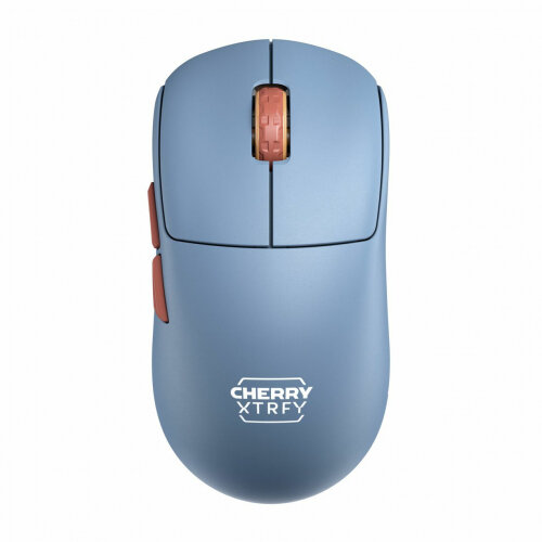 CHERRY XTRFY M68 Wireless - Ultra-Light 53 g Esports Gaming Mouse, 2.4 GHz RF, Symmetrical, Blue