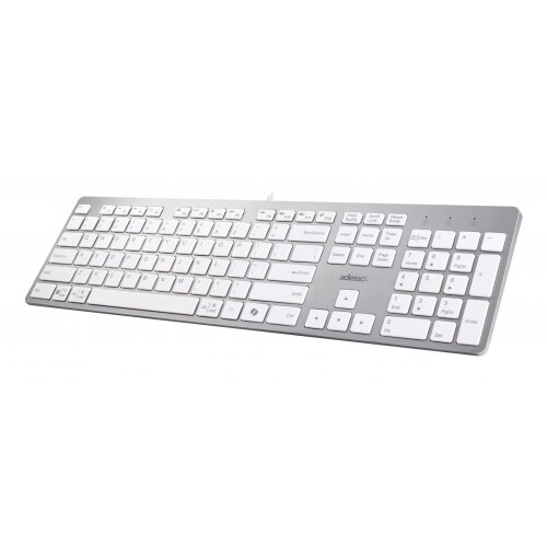 Adesso AKB-730UW keyboard Home/Office USB QWERTY UK International White