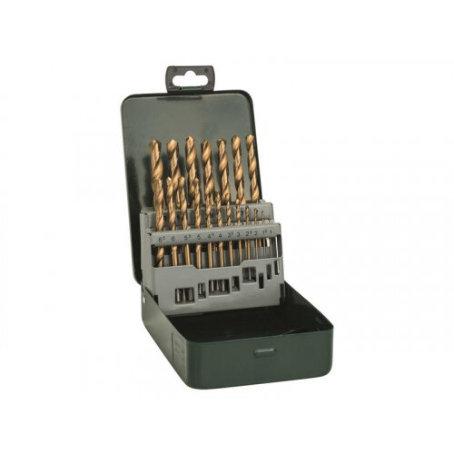 Metal HSS Titanium Drill Bit Set, 19 Piece - Hunt Office Ireland