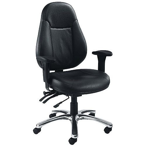 Avior 24 Hour Leather Task Operator Office Chair Black Kf03359 Avior 24 Hour Leather Task Operator Office Chair Black Kf03359